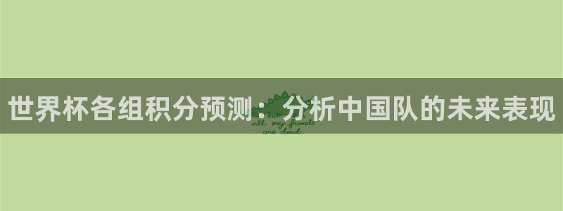 2026世预赛赛程:世界杯各组积分预测:分析中国队的未来表现